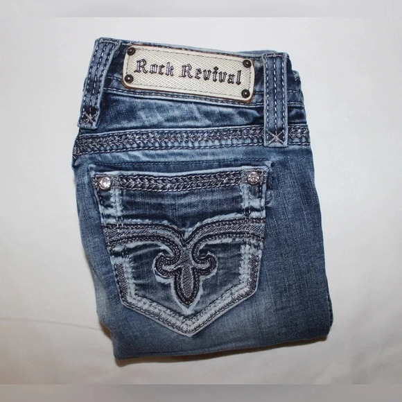 Rock Revival Novela Straight Jeans Size 26 - Picture 1 of 13